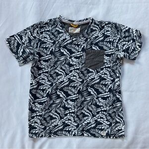 Blue Tropical V-Neck T-shirt